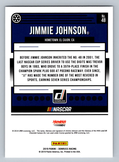 2019 Donruss #48 Jimmie Johnson Name Variation