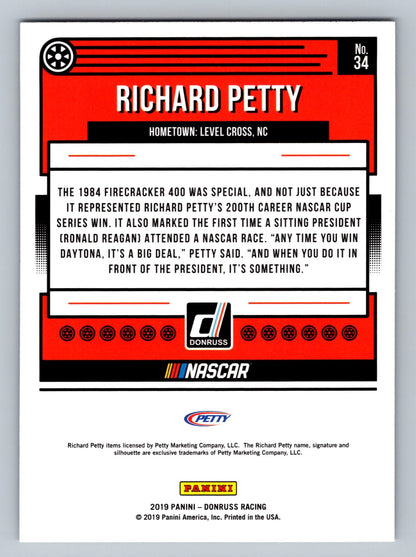 2019 Donruss #34 Richard Petty Gray Parallel