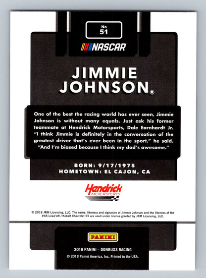 2018 Donruss #51 Jimmie Johnson Name Variation