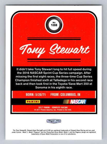 2017 Donruss #188 Tony Stewart Name Variation