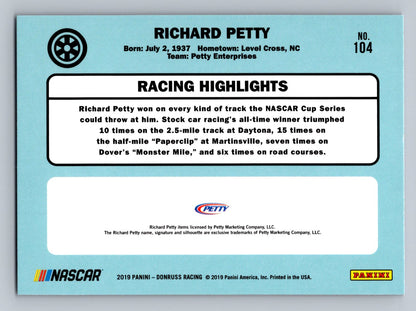 2019 Donruss #104 Richard Petty Retro