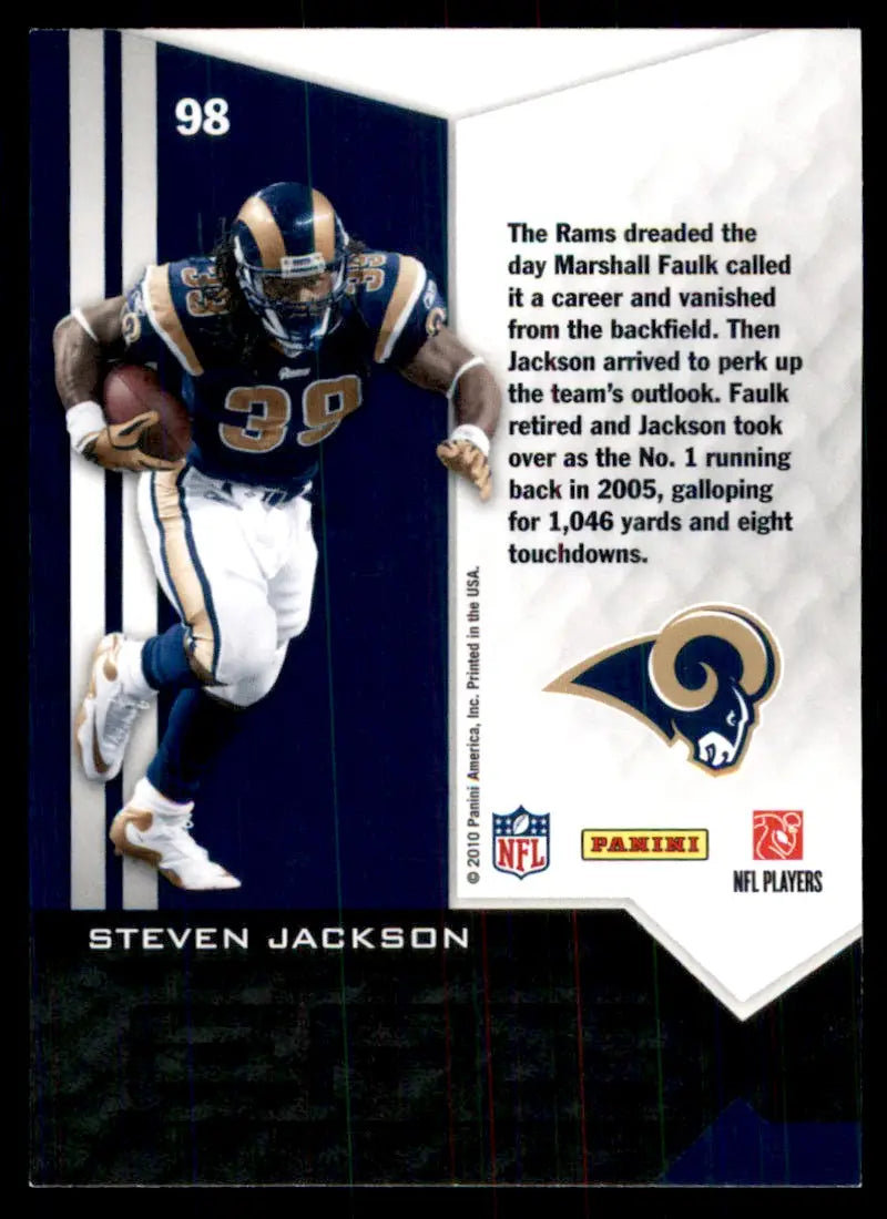 2010 Panini Epix Season Orange Steven Jackson St. Louis Rams #98