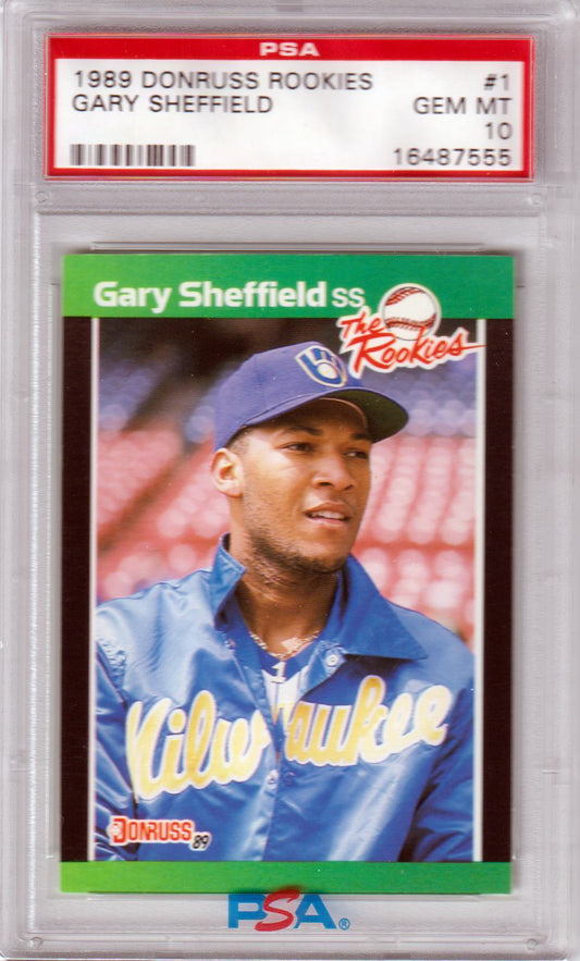 GARY SHEFFIELD 1989 Donruss Rookie RC #1 PSA 10 GEM MINT - BREWERS