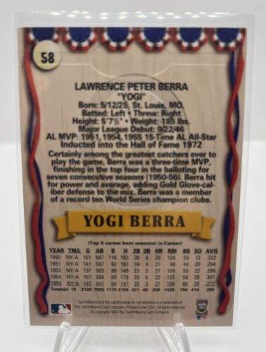 Yogi Berra 1993 Ted Williams New York Yankees #58