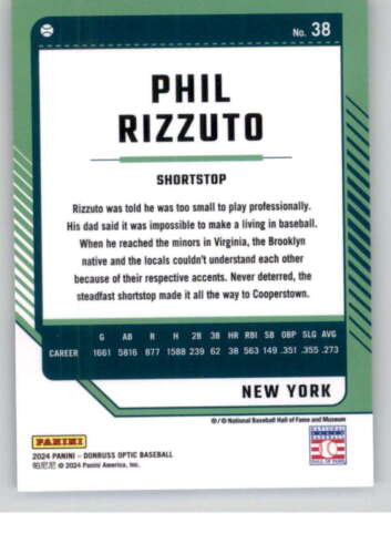 2024 Donruss Optic #38 Phil Rizzuto NM-MT Yankees ID:74880