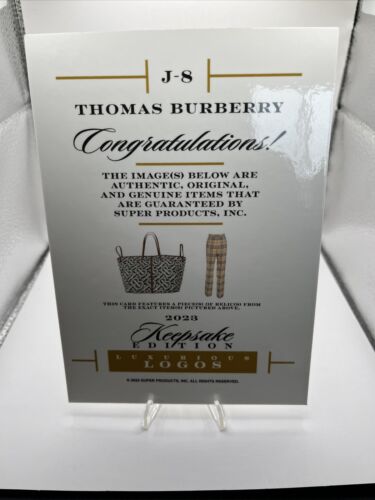 2023 Thomas Burberry 5x7 Superbreak Keepsake Luxurious Logo Jumbo Patch Designer