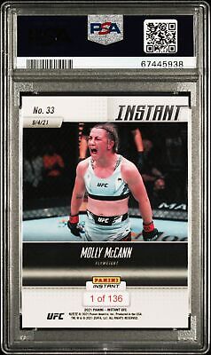 2021 Panini Instant UFC Molly Mccann #33 /136 Boxing/Wrestling PSA 9