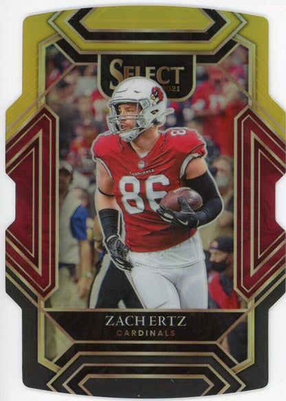 2021 Panini Select Black Gold Die Cut Club Level 228 Zach Ertz Arizona Cardinals