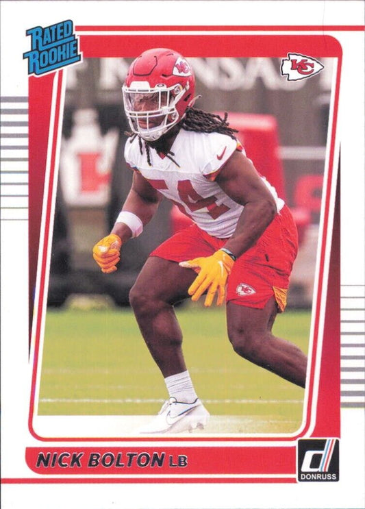 2021 Panini Donruss Rated Rookie #324 Nick Bolton Kansas City Chiefs Football