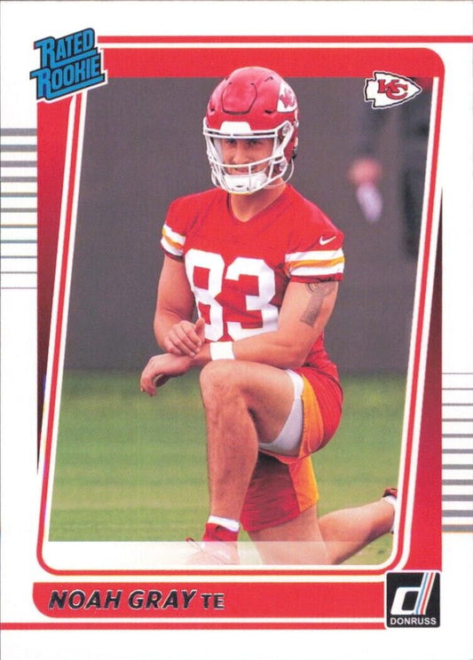 2021 Panini Donruss Rated Rookie #309 Noah Gray Kansas City Chiefs Football Card