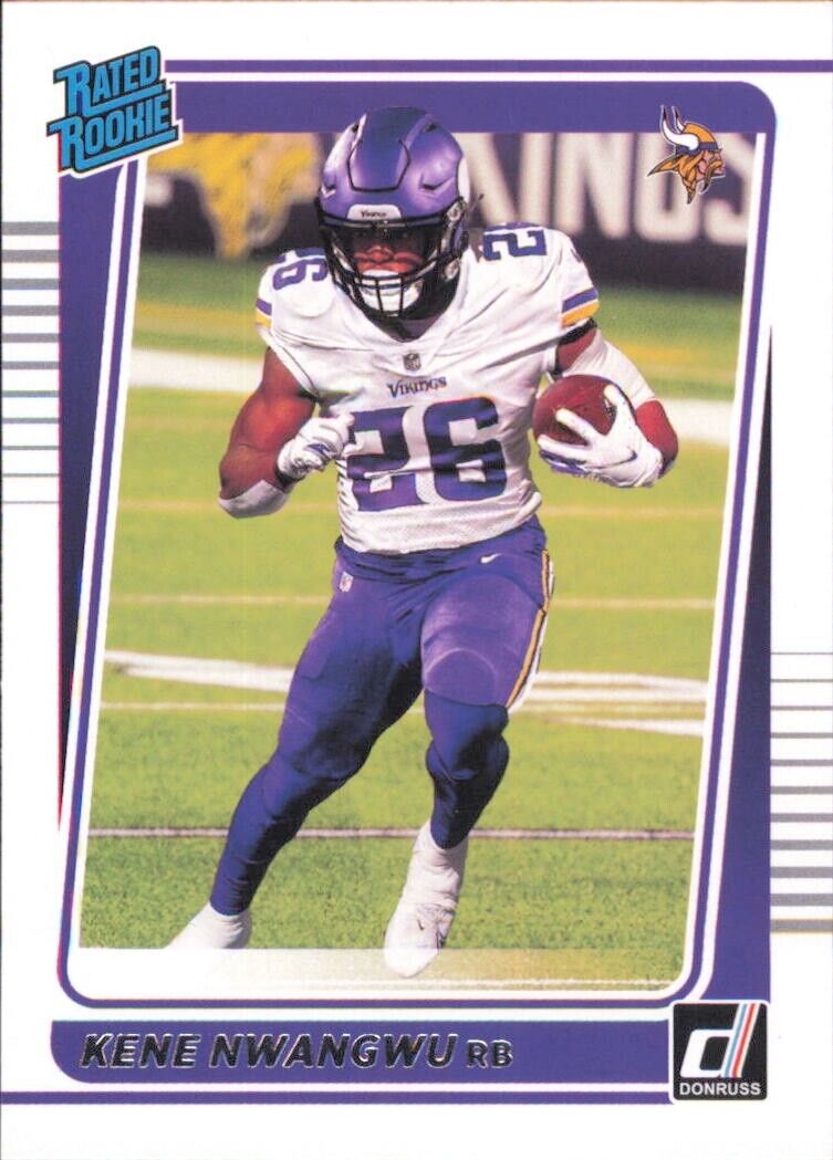 2021 Panini Donruss Rated Rookie #285 Kene Nwangwu Minnesota Vikings Football