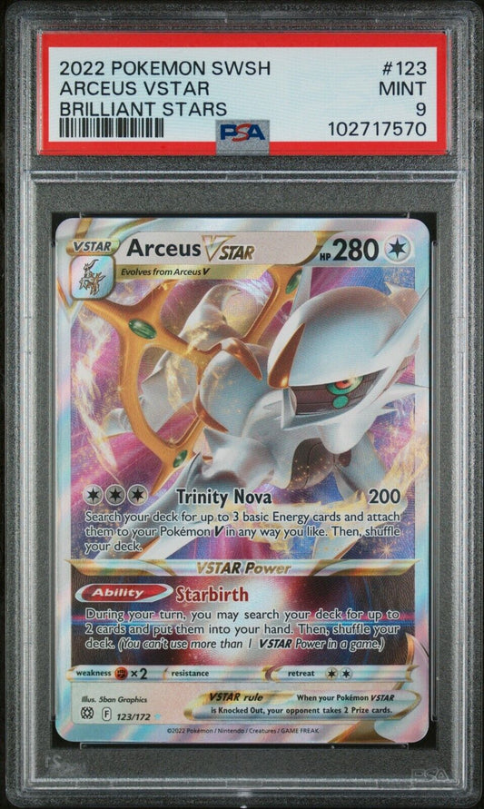 2022 Pokémon Arceus VStar - Brilliant Stars #123/172 PSA MINT 9