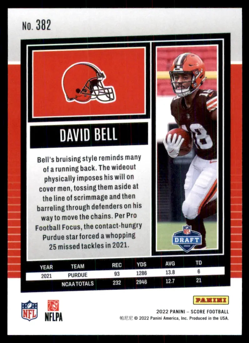 2022 Score David Bell Rookie Cleveland Browns #382