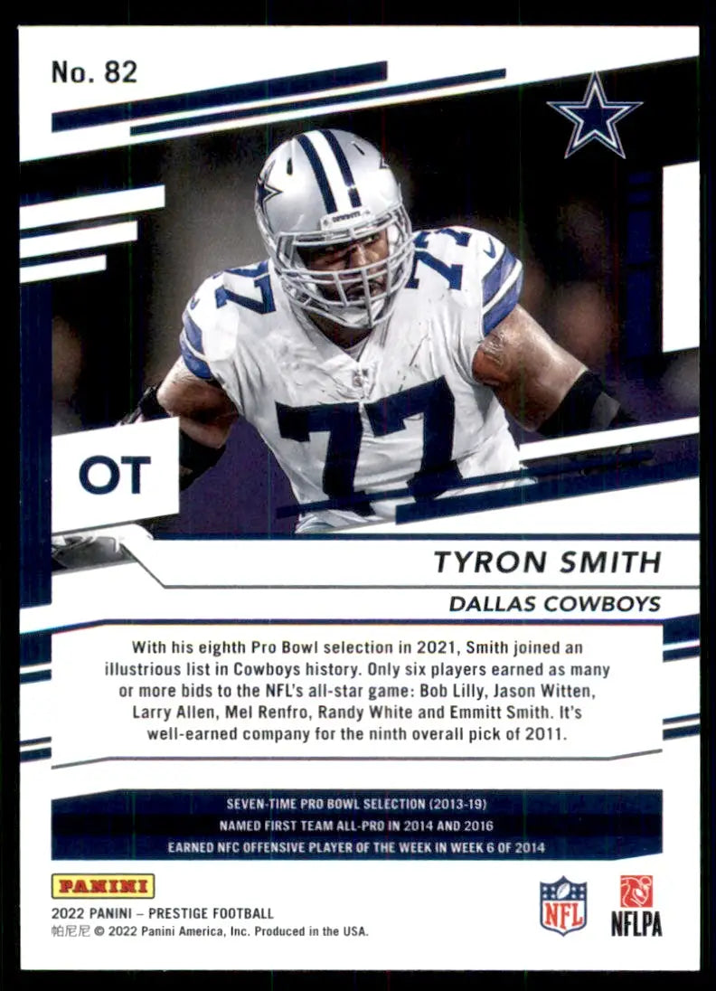 2022 Panini Prestige Tyron Smith Dallas Cowboys #82