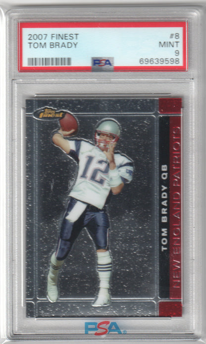 TOM BRADY 2007 Topps Finest #8 PSA 9 MINT - PATRIOTS