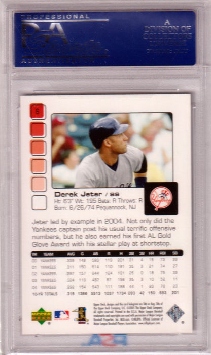 DEREK JETER 2005 Upper Deck Pros & Prospects #6 PSA 10 GEM MINT - YANKEES