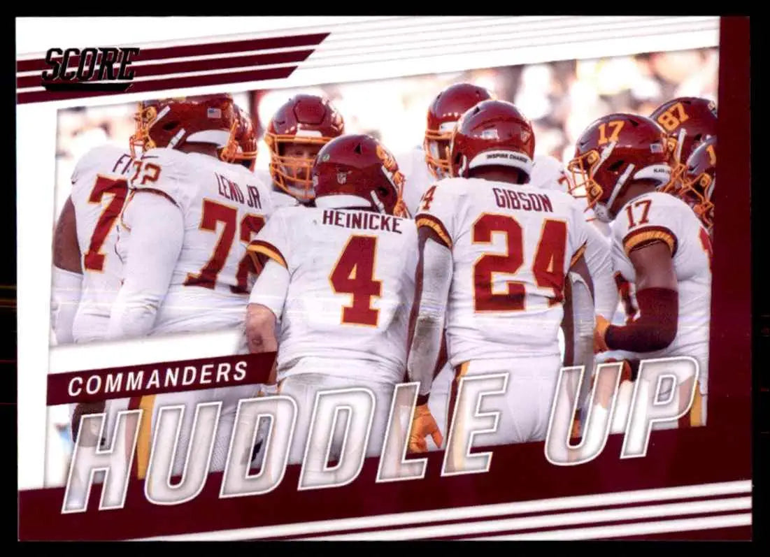 2022 Score Huddle Up Team Card Washington Commanders #HU-WAS