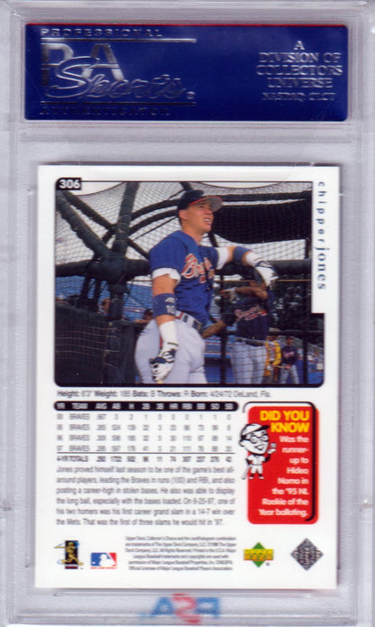 CHIPPER JONES 1998 Upper Deck Collector's Choice #306 PSA 10 GEM MINT BRAVES