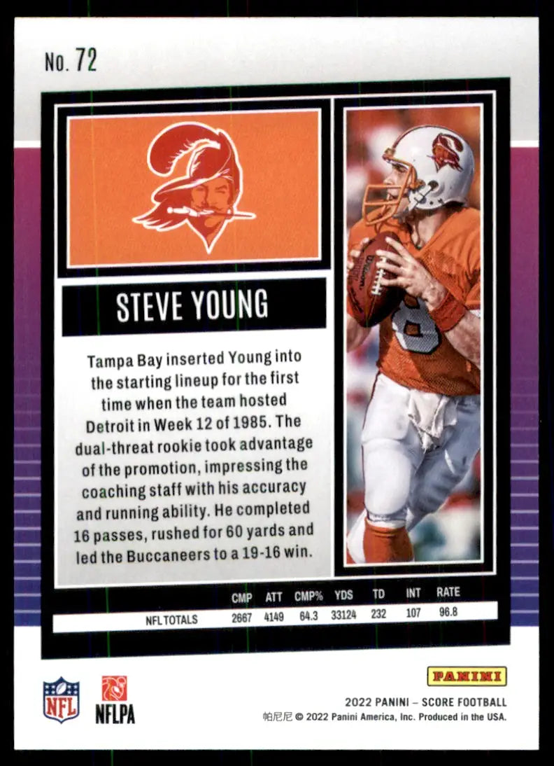 2022 Score Steve Young Tampa Bay Buccaneers #72