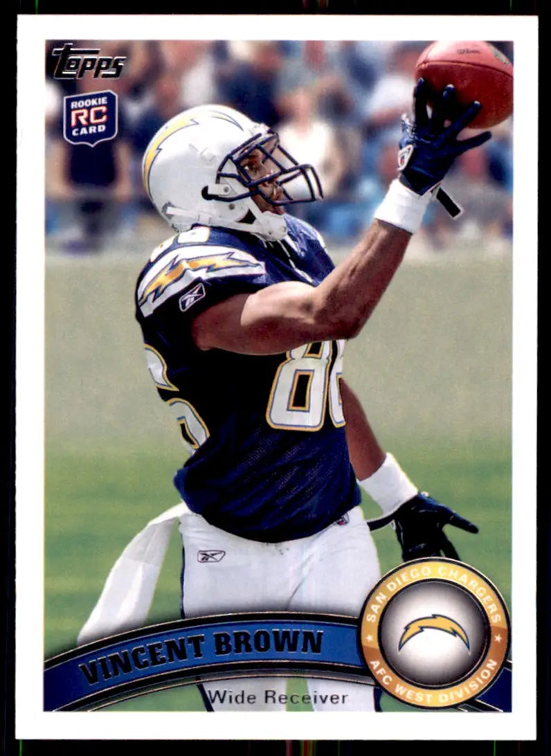 2011 Topps Vincent Brown Rookie San Diego Chargers #7