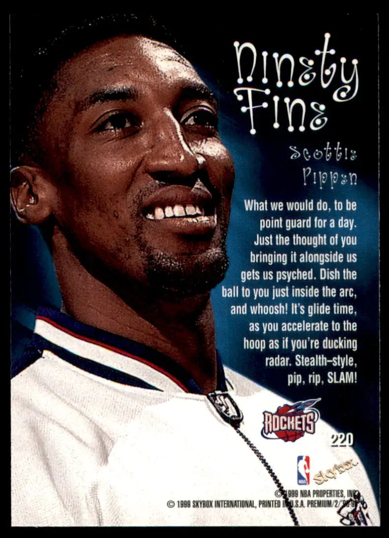 1998-99 SkyBox Premium Ninety Fine Scottie Pippen Houston Rockets #220