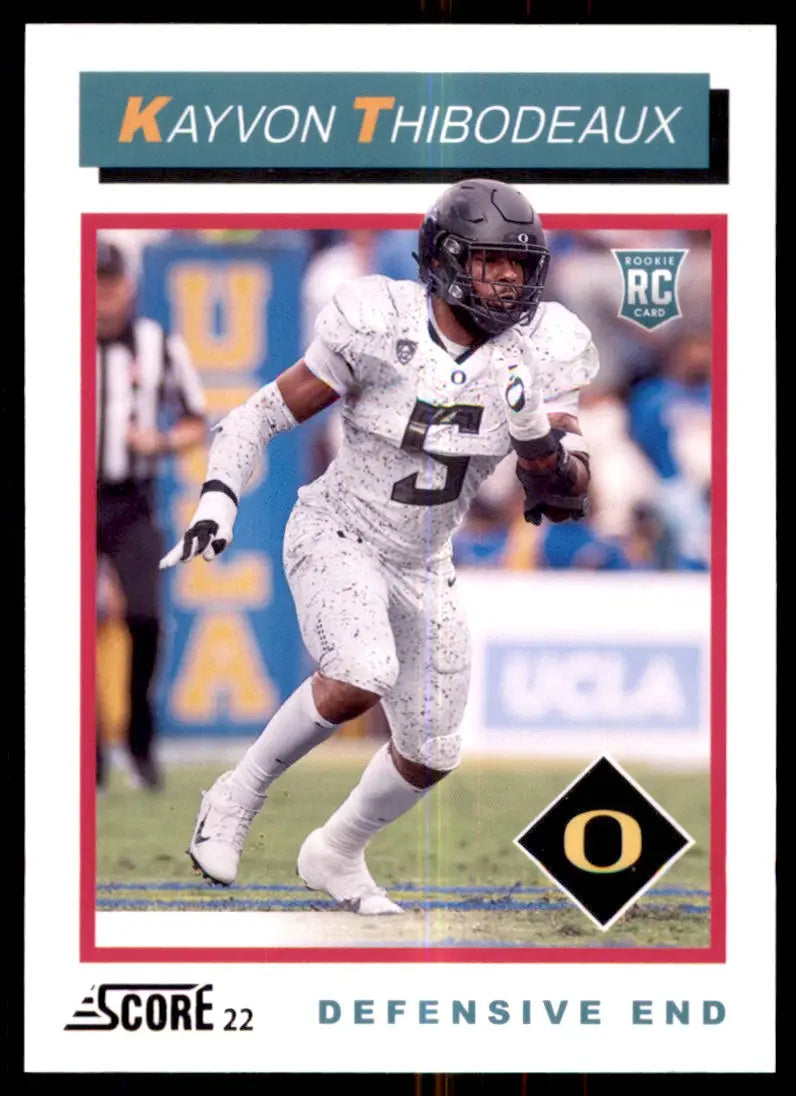 2022 Score 1992 Throwback Kayvon Thibodeaux Rookie Oregon Ducks #2