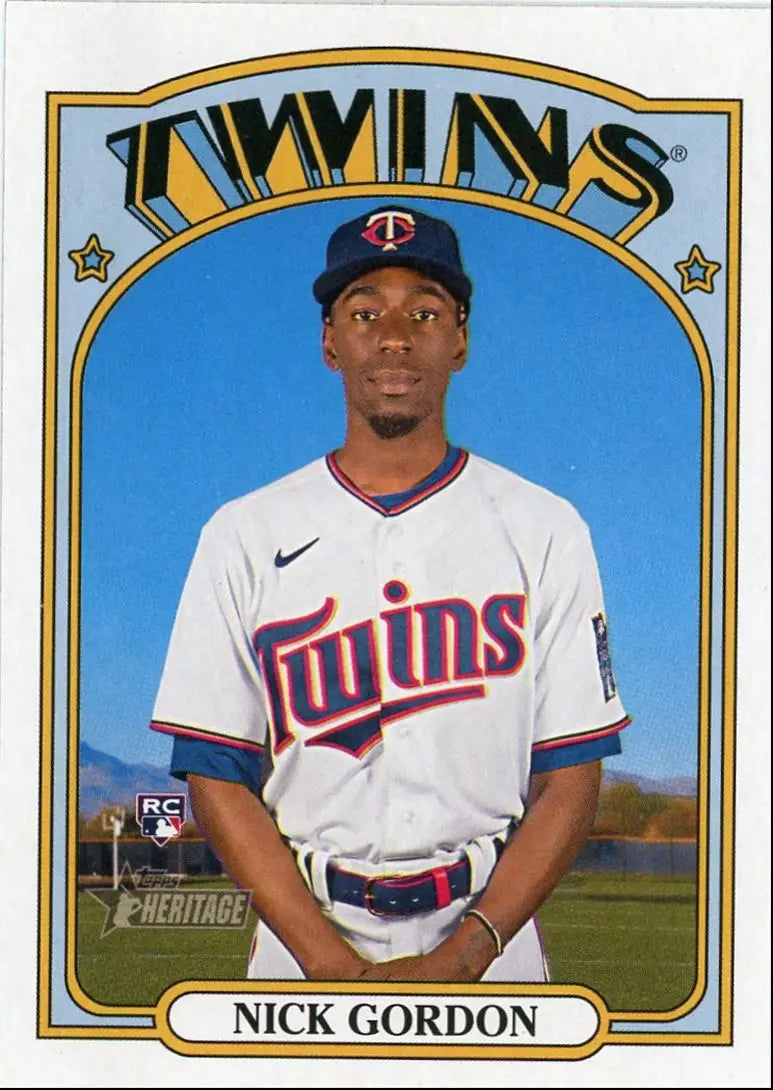 2021 Topps Heritage High Number Nick Gordon Rookie Minnesota Twins #652