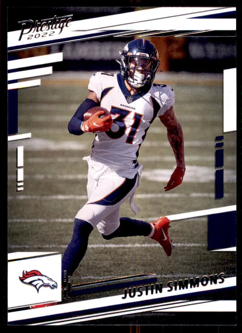 2022 Panini Prestige Justin Simmons Denver Broncos #92