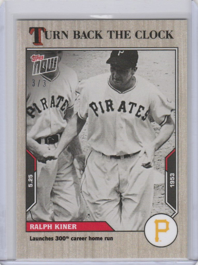 Baseball card of Ralph Kiner Pirates in 2021 Topps Turn Back the Clock Ash Parallel