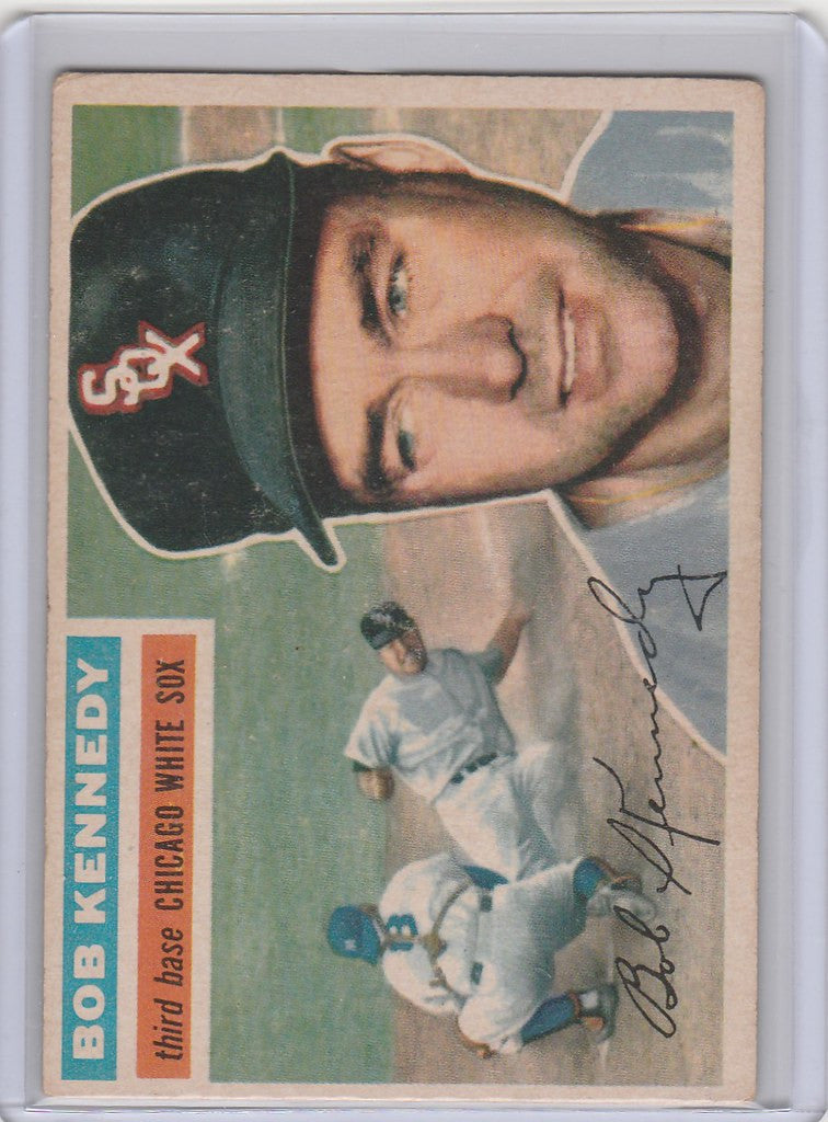 Baseball card of Bob Kennedy from the Chicago White Sox EXMT 1956 Topps