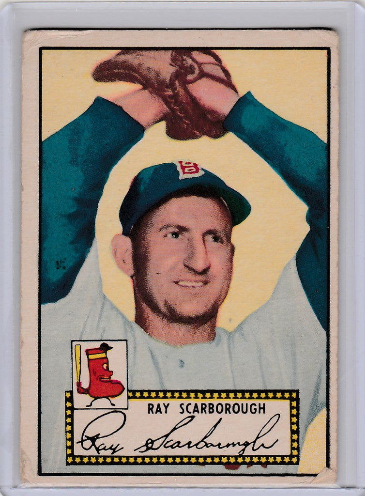 Baseball card of Ray Scarborough Black from Topps Baseball, featuring a Boston Red Sox pitcher