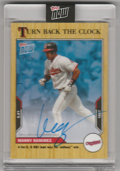 2021 Topps Turn Back Clock #82A Manny Ramirez Cleveland Indians 10/49