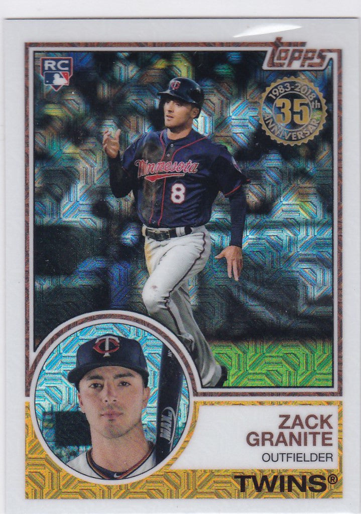 Topps Baseball Silver Pack featuring Zack Granite Minnesota Twins Rookie #32 card