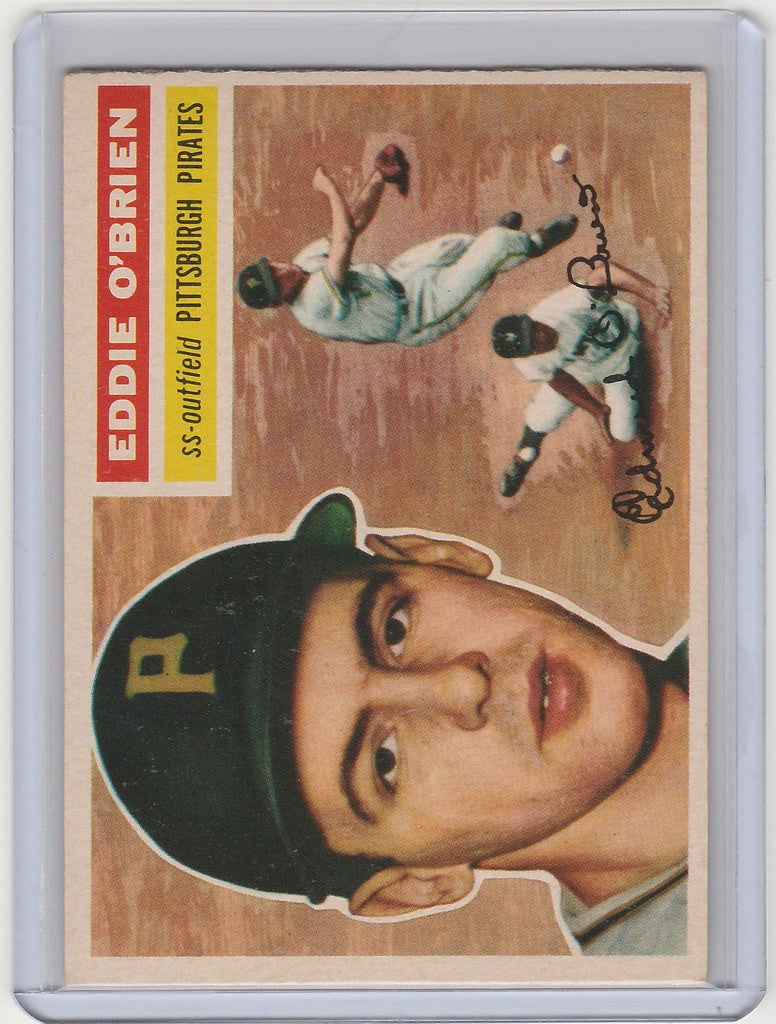 Vintage baseball card of Eddie O’Brien, Pittsburgh Pirates EXMT collectible