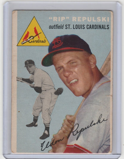 Vintage baseball card of Eldon Rip Repulski, St. Louis Cardinals outfielder