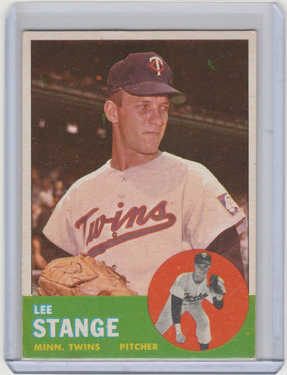 Baseball card of Lee Stange, Minnesota Twins, 1963 Topps #246 EXMT condition