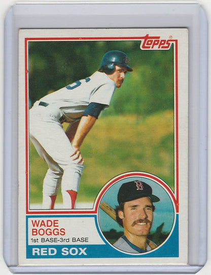 1983 Topps #498 Wade Boggs Boston Red Sox baseball card featuring Wade Boggs Boston