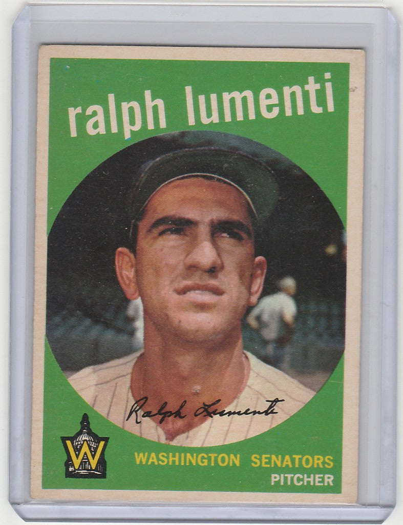 Vintage 1959 Topps #316 Ralph Lumenti Washington Senators EXMT baseball card