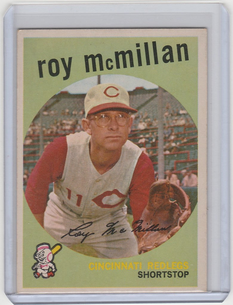 Vintage baseball card of Roy McMillan, Cincinnati Redlegs EXMT collectible