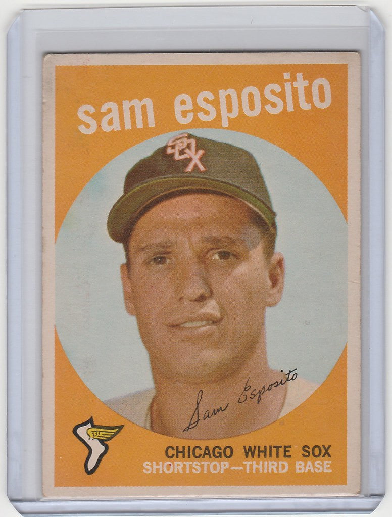 Vintage 1959 Topps Sam Esposito Chicago White Sox baseball card EXMT condition