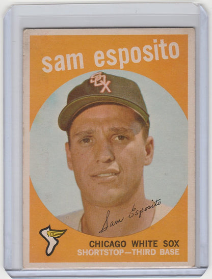 Vintage 1959 Topps Sam Esposito Chicago White Sox baseball card EXMT condition