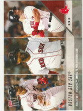 Baseball trading card of Boston Red Sox players celebrating a rally in 2018 TOPPS NOW