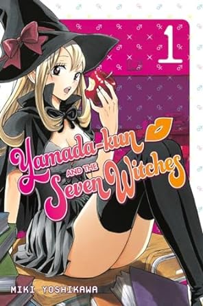 Manga book cover of Yamada Kun & Seven Witches featuring witch in black clothing