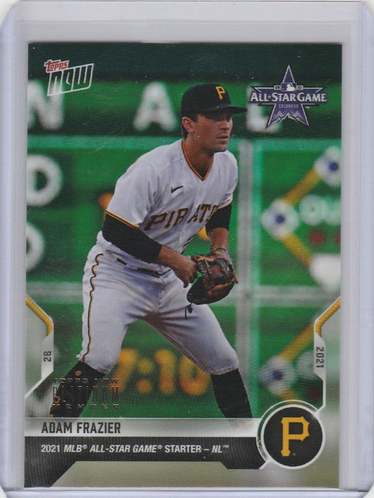 Baseball card of Adam Frazier showcasing the Pittsburgh Pirates at the Star Game