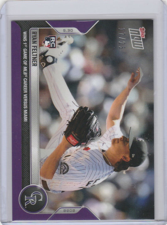 2022 TOPPS NOW PARALLEL #268 RYAN FELTNER COLORADO ROCKIES 17/25