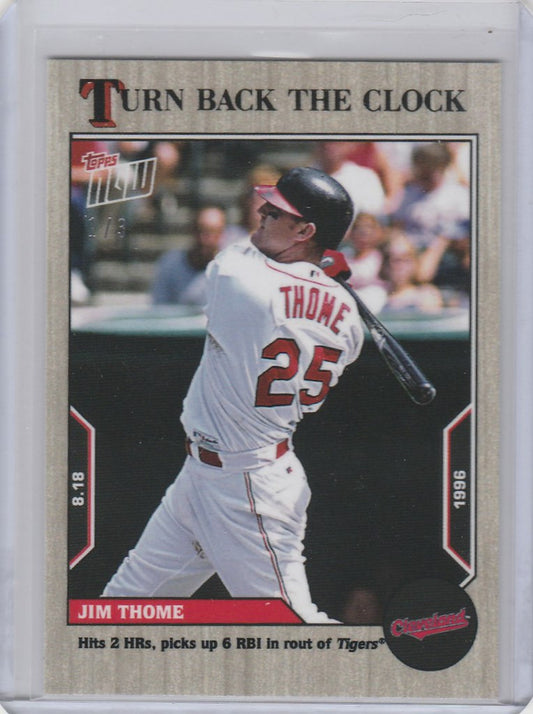 2022 TOPPS TURN BACK THE CLOCK ASH PARALLEL #141 JIM THOME GUARDIANS 1/3