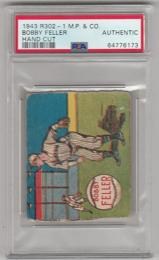 1943 R302-1 M.P. & Co. Bob Feller Cleveland Indians PSA Authentic