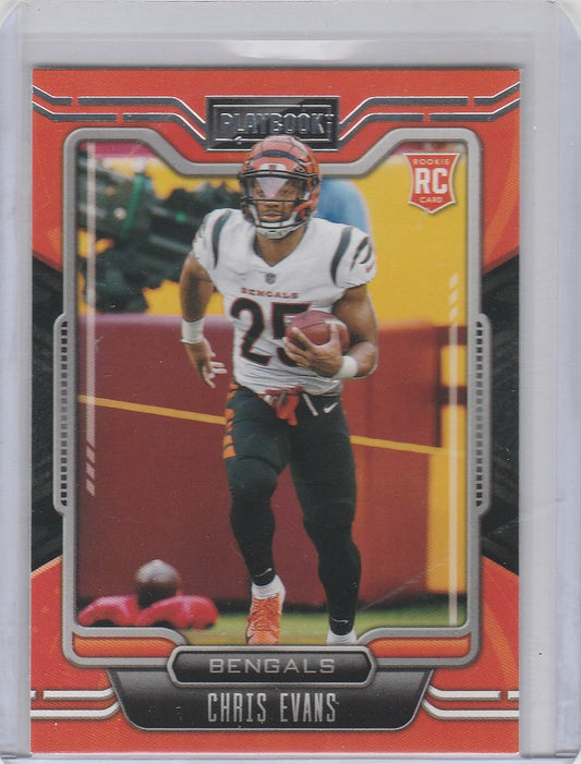 Football trading card of Chris Evans Cincinnati Bengals from Panini Playoff 2021