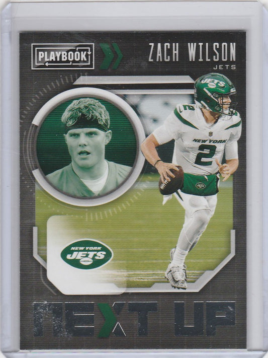 Football trading card of NXTZWI Zach Wilson from 2021 Panini Playbook New York Jets