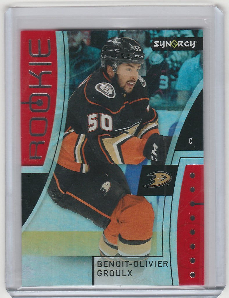 2021-22 Upper Deck Synergy Red Parallel #135 Benoit-Olivier Groulx Ducks Bounty